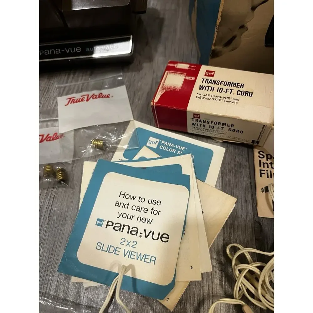 Vintage Gaf Pana-Vue Automatic Lighted 2x2 Slide Viewer Tested Works